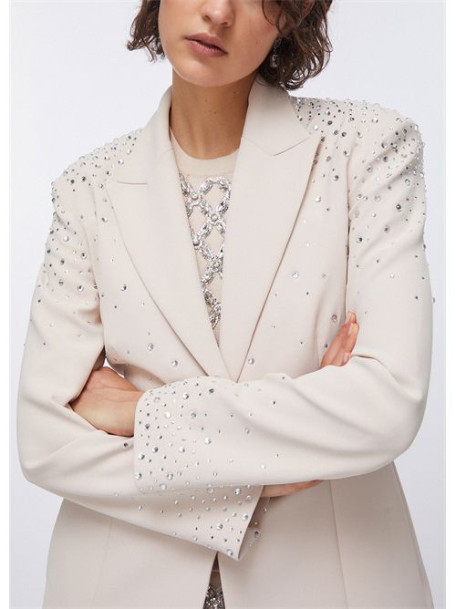 Blazer slim fit con ricami gioiello LIU JO | PA6005T2527/X0753